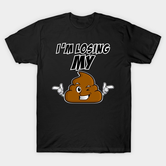 Poop Emoji - Losing My @#@# T-Shirt by 2COOL Tees